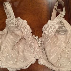 Rive Gauche Chantelle nude lace bra from Nordstrom